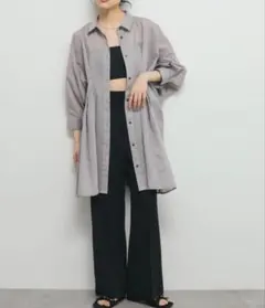 KBF ウエストタックシアーストライプミニワンピース