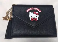 ハローキティ 三つ折り財布 黒