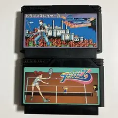 ファミコンソフト ドラゴンスレイヤーIV・ファミリーテニスセット