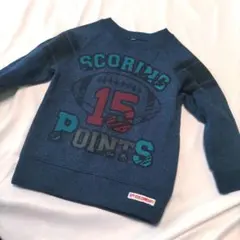 フットボールデザイン トレーナー 100cm　裏起毛　ニット素材