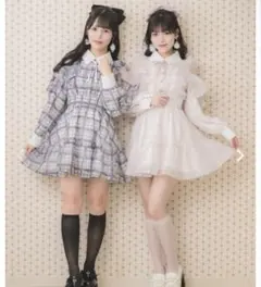 LIZ LISA リズリサ　チェック柄　フリル　起毛　ミニワンピース LIZ LISA リズリサ チェック柄 フリル 起毛 ミニワンピース
