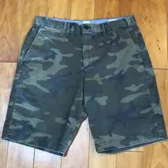 メンズ【美品 ギャップ】GAP カモフラージュ ハーフパンツ W30 カーキ
