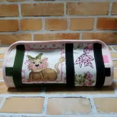 ★ロラライハリス★ボックスティッシュカバー★ティッシュケース★猫さんお花とリボン