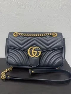 GUCCI グッチ GGマーモント ショルダーバッグ ブラック 443497