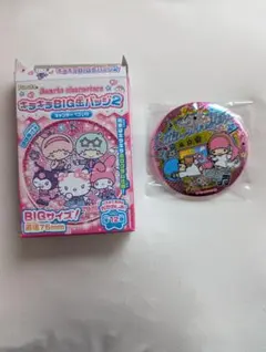 サンリオキャラクターズ　キラキラBIG缶バッジ2　キキララ　リトルツインスターズ