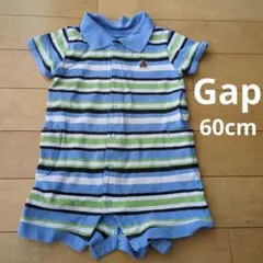 babyGAP ストライプ ポロロンパース 60cm
