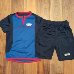 セントラルスポーツ 110cmウェア上下 青/黒