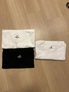 Hanes BEEFY-T ブラック 半袖 Tシャツ L ホワイト3枚セット