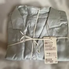 MUJI なめらかサテン 長袖パジャマ スモーキーグリーン Lのサムネイル