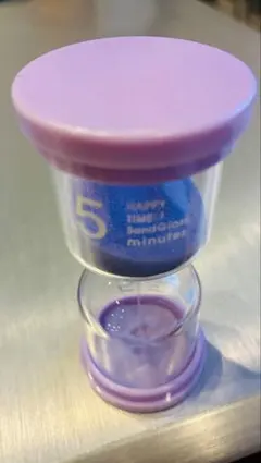 オシャレ砂時計　オシャレ雑貨　紫色砂時計 5分計測　キッチン雑貨　リラックス効果