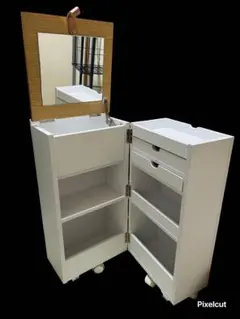 ニトリ コンパクトドレッサー DR001WW ミラー付 メイクワゴン