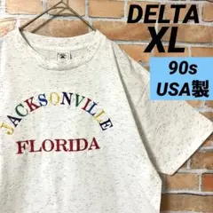 DELTA USA製 90s フロリダ アーチロゴ 刺繍 トーン 半袖 Tシャツのサムネイル