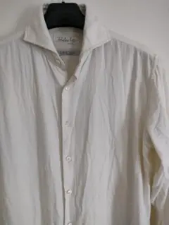 エディフィスオフホワイトカッタウェイシャツ48CANCLINI