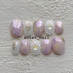 【値下げ】現品限り パステルカラー うるうるネイル　ぷっくりフラワー