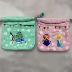 【未使用】ディズニー　アナ雪　2017年　巾着セット