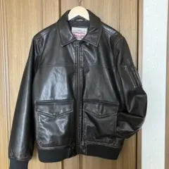 ✨M・リーバイスA2タイプFakeレザージャケット未使用✨L相当