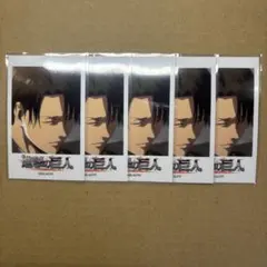 進撃の巨人 プリンセスカフェ チェキ風カード リヴァイ 5点