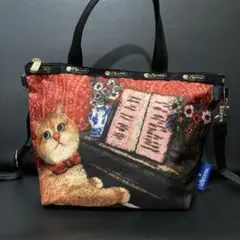 新品❣️レスポートサック❣️ショルダーバッグ❣️NEWNEW❣️茶トラ猫ピアノ-伴奏