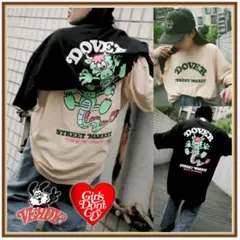 ☆日本未発売!おしゃれ刺繍ロゴ Girls Dont Cry リンガーTシャツ 