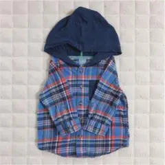 【babyGAP チェックシャツ&オーバーオールセット】