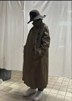 定価5万 美品 HTS ダブル コットンツイル オーバーコート 42 HTS 〜HEAVY WEIGHT COTTON TWILL OVERDYE DOUBLE OVER COAT〜,Narumi