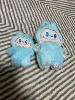 最終値下げ　ラブブ　水色キャラクターぬいぐるみセット