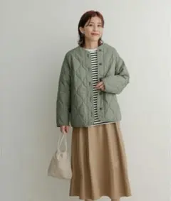 キルティング カーキ