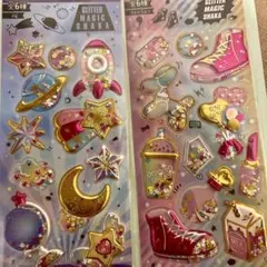 グリッターシールセット シャカシャカシール　2点セット