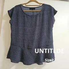 UNTITLED チェック柄 半袖ブラウスのサムネイル