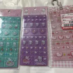 ハローキティ　タイルシール　3枚セット　サンリオ　ステッカー　sanrio