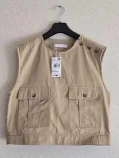 【新品】マンゴ/MNG トレンチ風ベスト M