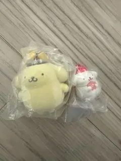 ポムポムプリン　ガチャ　カラビナ　フロッキー　ワントーン　桜
