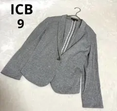 ICB テーラードジャケット シングルボタン M グレー アイシービーのサムネイル