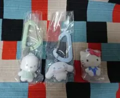 サンリオ カラビナマスコット ふわふわフロッキーマスコット ガチャ