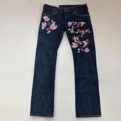 YAMANE LOT852 デニムショーツ 蝶 花 刺繍 和柄 27×32 - メルカリ