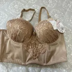 新品　補正下着　セミロングブラジャー　ベージュM
