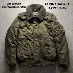 【00s archive】A&F M フライトジャケット　B-15 短丈　襟ボア