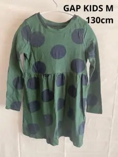 GAP KIDS M 8-9歳/130cm水玉 長袖 クルーネック ワンピース綿