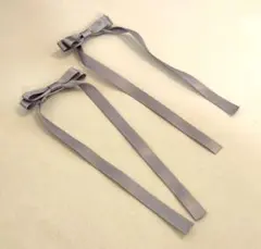 【新品】リボンヘアクリップ　2セット