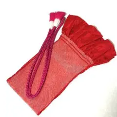 極美品 絞り帯揚げ 帯締めセット 生絹 成人式