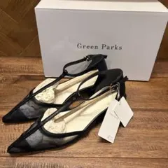 新品タグ付き　Green Parks Tストラップ パンプス【S】のサムネイル