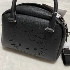 ハローキティしまむら　合皮パンチングバッグ2WAYハンドバッグ　ショルダーバッグ