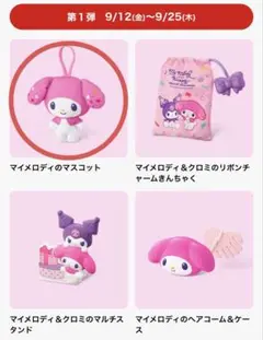 ハッピーセット　メロクロ　マイメロマスコット