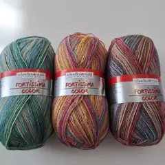 ソックヤーン　FORTISSIMA COLOR 毛糸 3色セット