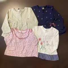 長袖カットソー・トレーナー 90サイズ 4枚セット