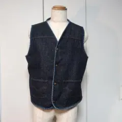 最大100円引】ウォバッシュ ストライプ ワークベスト デニム アメカジ