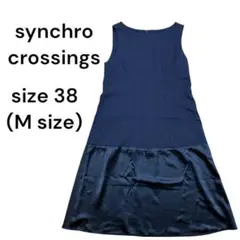 シンクロクロッシングス　ワンピース　ネイビー　レディース　38 M 1671