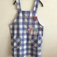新品未使用 キキとララ サンリオ チェック柄エプロン M-L