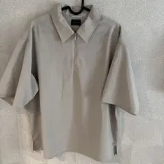 訳あり未使用】日本製g-stage涼感リネンルックかぶり7分シャツ46 