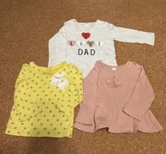 【3点セット】女の子 長袖トップス 80cm まとめ売り